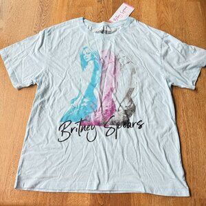 Britney Spears Blue T-Shirt 2024 Official Merchandise Size Small NWT